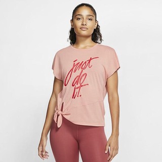 Top Nike Dri-FIT Maneca Scurta Training Dama Roz Rosii | EMAS-30692